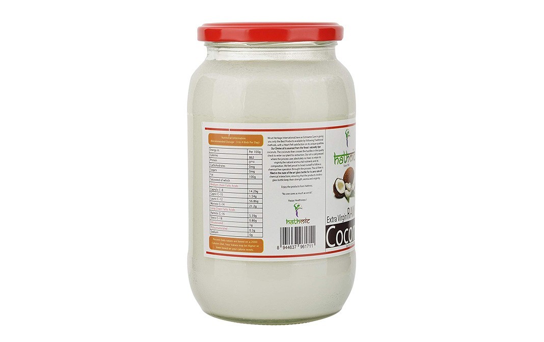 Hathmic Extra Virgin Raw Coconut Oil   Jar  1 litre